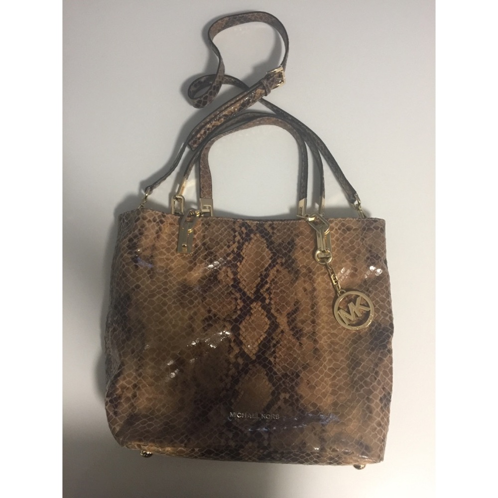 Michael Kors snakeskin handbag